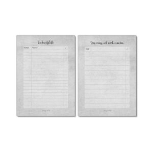 Blockset - To-Do-Liste & Einkaufsliste Beton