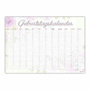 Geburtstagskalender - Rose